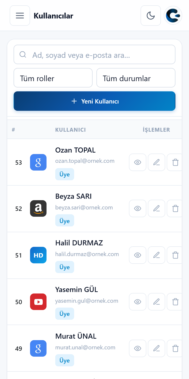 Mobil görünüm