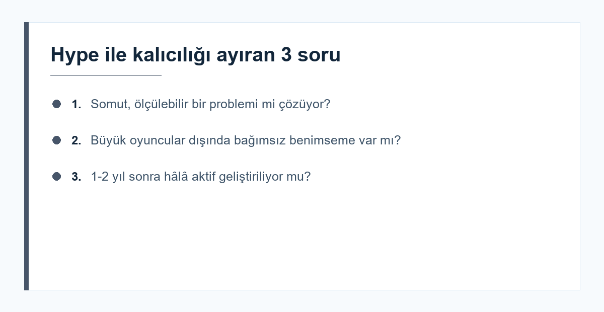Trend değerlendirme kriterleri