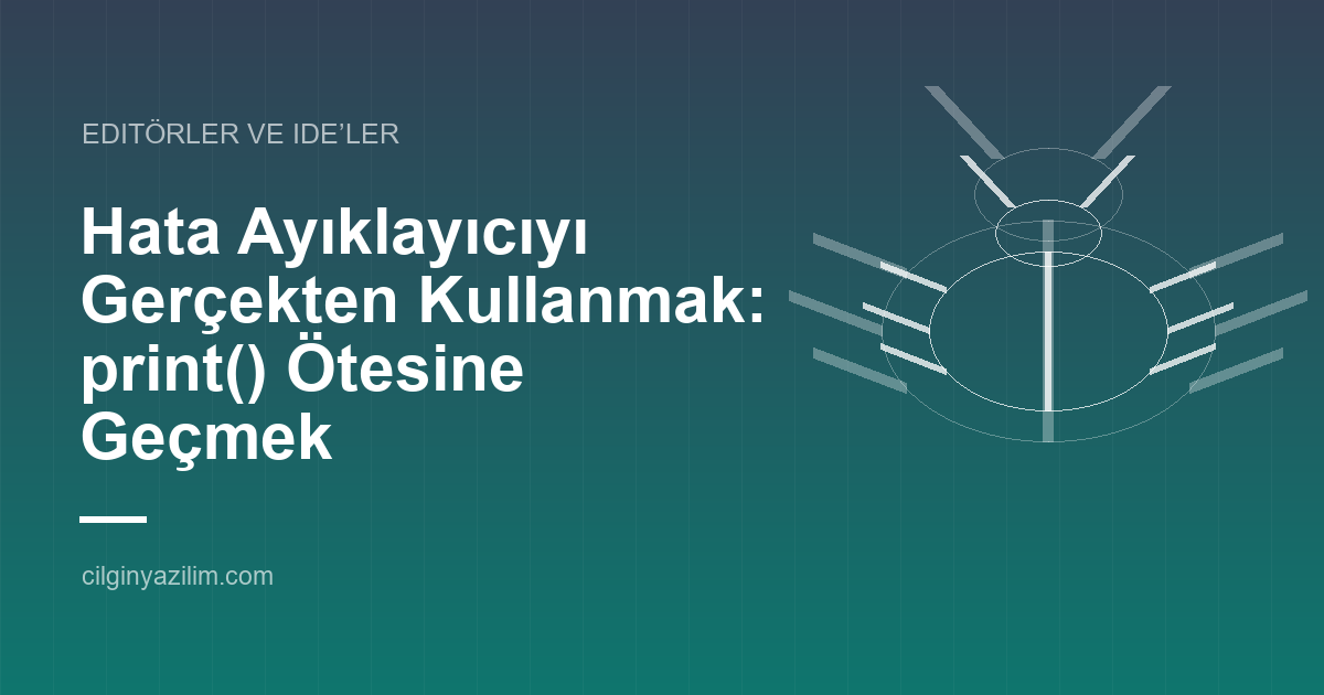 Hata Ayıklayıcıyı Gerçekten Kullanmak: print() Ötesine Geçmek