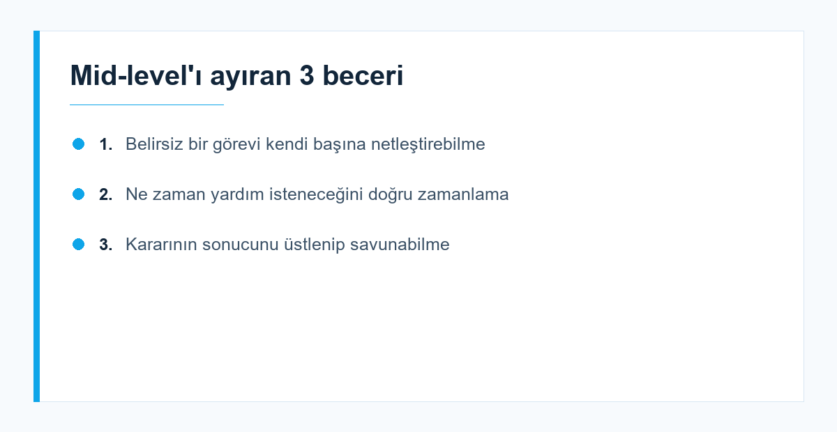 Mid-level geçiş becerileri