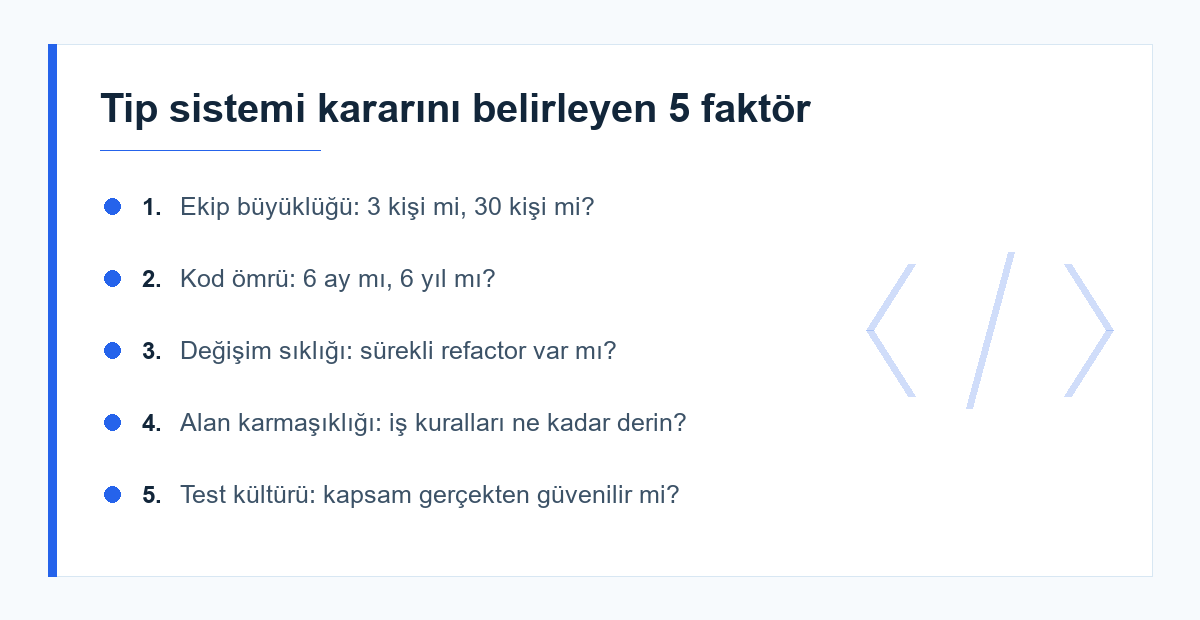 Tip sistemi karar faktörleri listesi
