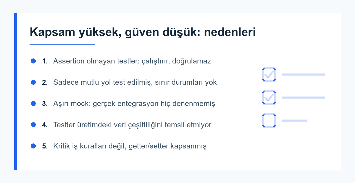 Test kapsamı yanılgısının nedenleri