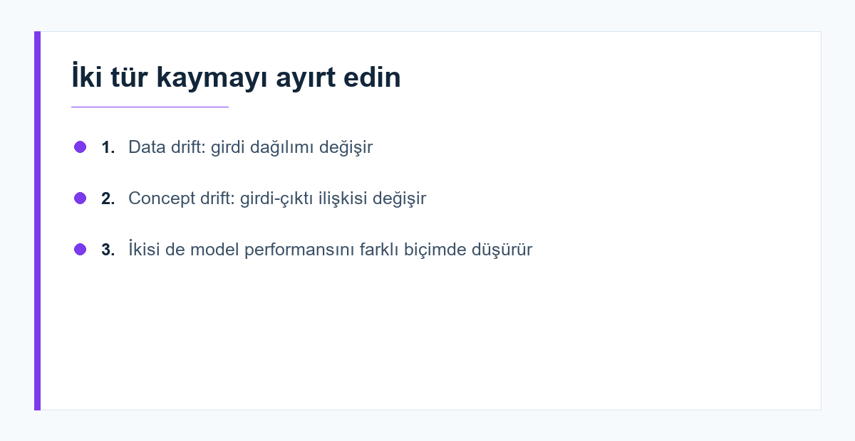 Veri kayması türleri