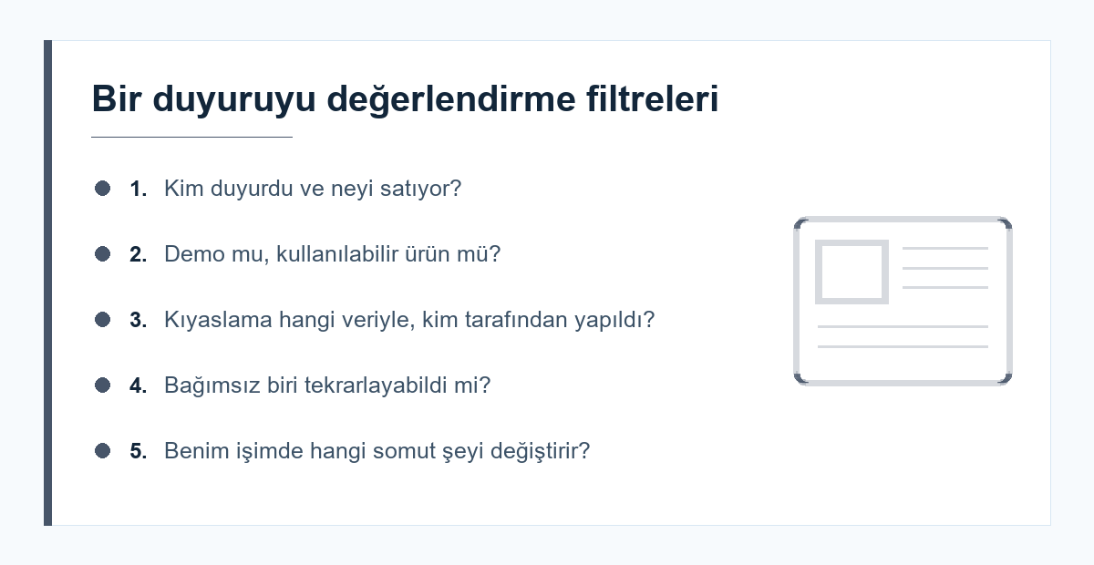 Teknoloji haberi değerlendirme filtreleri
