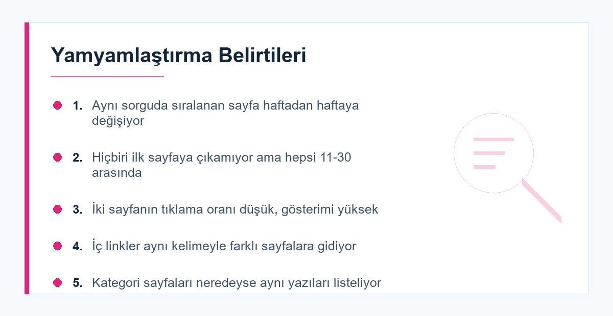 Anahtar kelime yamyamlaştırmasının işaretleri