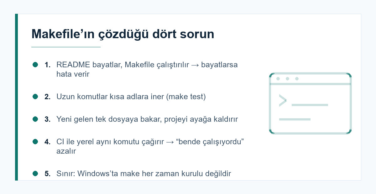 Makefile kullanımının faydaları